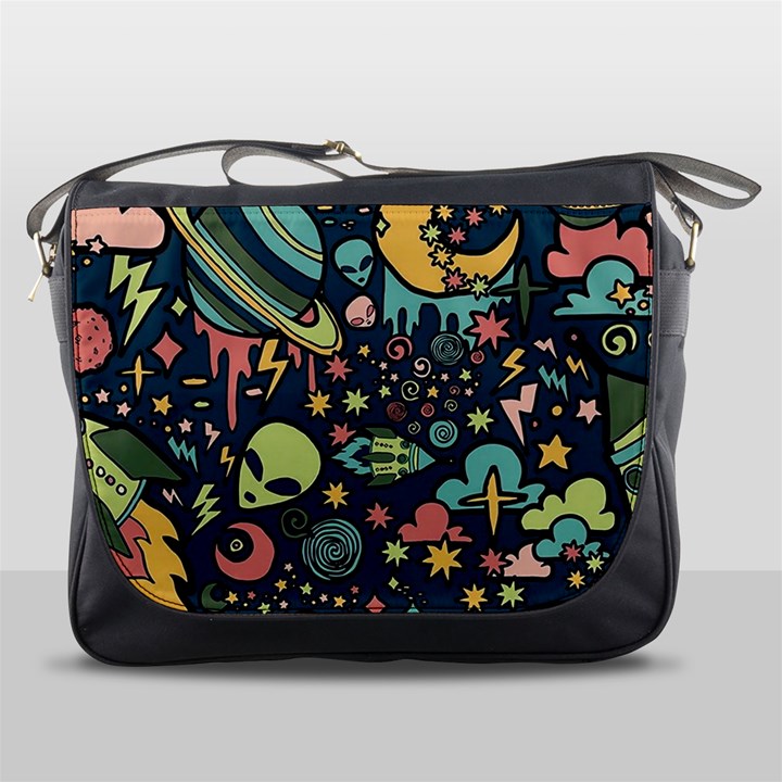 Alien Rocket Space Aesthetic Messenger Bag