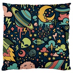 Alien Rocket Space Aesthetic Large Cushion Case (one Side) by Ndabl3x