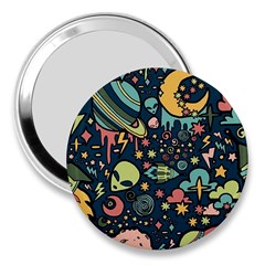 Alien Rocket Space Aesthetic 3  Handbag Mirrors by Ndabl3x