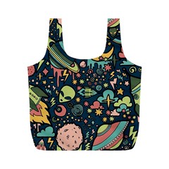 Alien Rocket Space Aesthetic Full Print Recycle Bag (m) by Ndabl3x