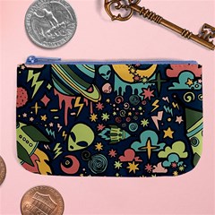 Alien Rocket Space Aesthetic Large Coin Purse by Ndabl3x