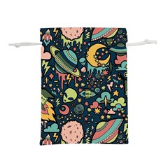 Alien Rocket Space Aesthetic Lightweight Drawstring Pouch (m) by Ndabl3x