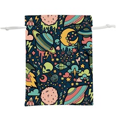 Alien Rocket Space Aesthetic Lightweight Drawstring Pouch (xl) by Ndabl3x