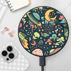 Alien Rocket Space Aesthetic Wireless Fast Charger(black) by Ndabl3x