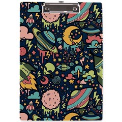 Alien Rocket Space Aesthetic A4 Acrylic Clipboard by Ndabl3x