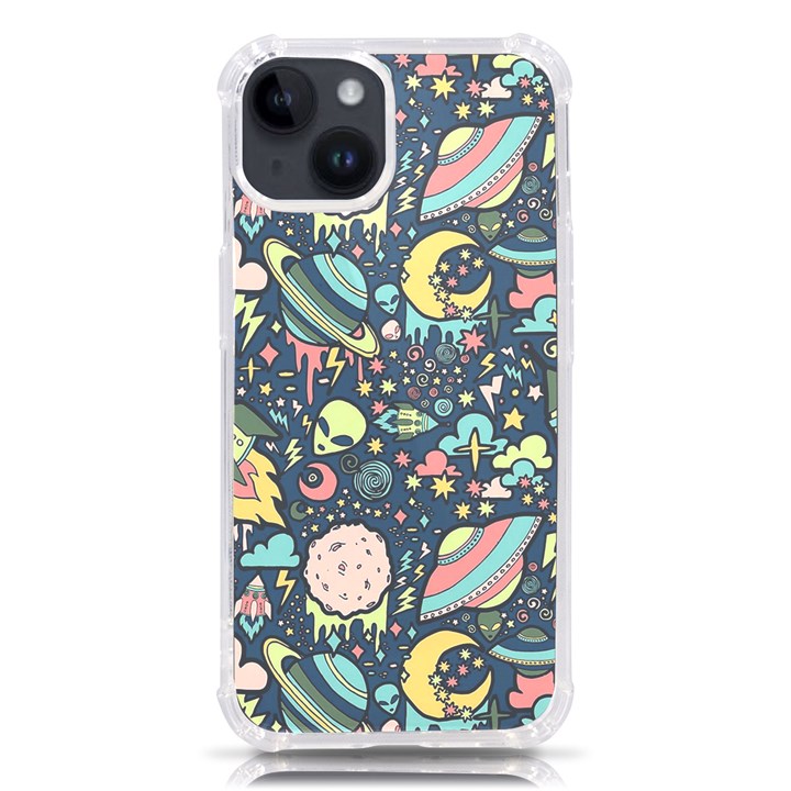 Alien Rocket Space Aesthetic iPhone 14 TPU UV Print Case