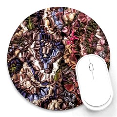 Melting Stitches Round Mousepad by kaleidomarblingart