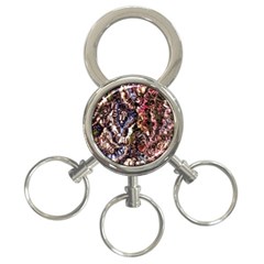 Melting Stitches 3-ring Key Chain by kaleidomarblingart