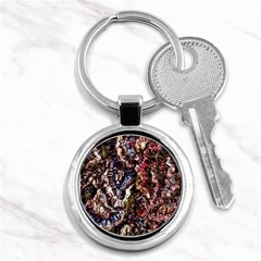 Melting Stitches Key Chain (round) by kaleidomarblingart