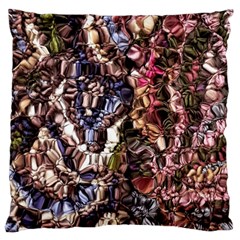 Melting Stitches Large Cushion Case (one Side) by kaleidomarblingart