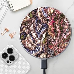 Melting Stitches Wireless Fast Charger(white) by kaleidomarblingart