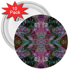 October Pour Blend  3  Buttons (10 Pack)  by kaleidomarblingart