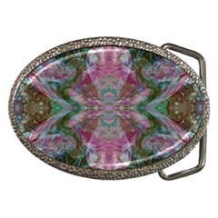 October Pour Blend  Belt Buckles by kaleidomarblingart