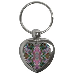 October Pour Blend  Key Chain (heart) by kaleidomarblingart