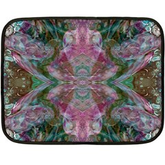 October Pour Blend  Two Sides Fleece Blanket (mini) by kaleidomarblingart