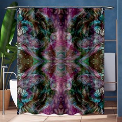 October Pour Blend  Shower Curtain 60  X 72  (medium)  by kaleidomarblingart