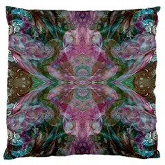 October Pour Blend  Large Cushion Case (one Side) by kaleidomarblingart