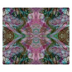 October Pour Blend  Premium Plush Fleece Blanket (small) by kaleidomarblingart