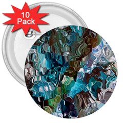 October Blend  3  Buttons (10 Pack)  by kaleidomarblingart