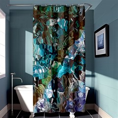 October Blend  Shower Curtain 36  X 72  (stall)  by kaleidomarblingart