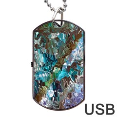 October Blend  Dog Tag Usb Flash (one Side) by kaleidomarblingart