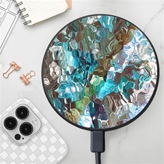 October Blend  Wireless Fast Charger(black) by kaleidomarblingart