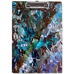 October Blend  A4 Acrylic Clipboard by kaleidomarblingart