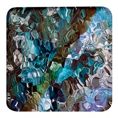 October Blend  Square Glass Fridge Magnet (4 Pack) by kaleidomarblingart