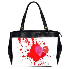 The Pain Of A Broken Heart – Oversize Office Handbag (two Sides) by cicacecilia