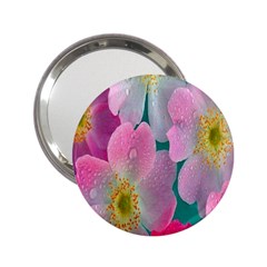 Pink Neon Flowers, Flower 2 25  Handbag Mirrors by nateshop