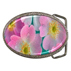 Pink Neon Flowers, Flower Belt Buckles by nateshop