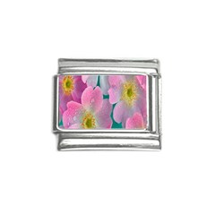 Pink Neon Flowers, Flower Italian Charm (9mm) by nateshop