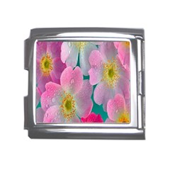 Pink Neon Flowers, Flower Mega Link Italian Charm (18mm) by nateshop