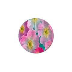 Pink Neon Flowers, Flower Golf Ball Marker by nateshop