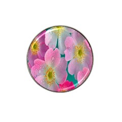 Pink Neon Flowers, Flower Hat Clip Ball Marker (4 Pack) by nateshop