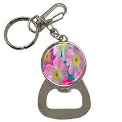 Pink Neon Flowers, Flower Bottle Opener Key Chain by nateshop