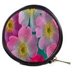 Pink Neon Flowers, Flower Mini Makeup Bag Front