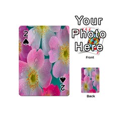 Pink Neon Flowers, Flower Playing Cards 54 Designs (mini) by nateshop