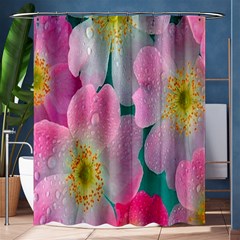 Pink Neon Flowers, Flower Shower Curtain 60  X 72  (medium)  by nateshop