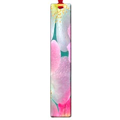 Pink Neon Flowers, Flower Large Book Marks by nateshop