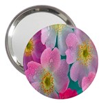 Pink Neon Flowers, Flower 3  Handbag Mirrors Front