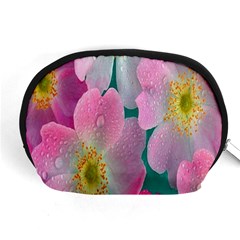 Pink Neon Flowers, Flower Accessory Pouch (medium) by nateshop