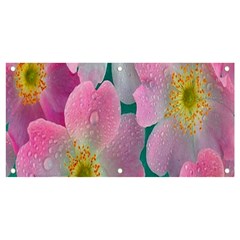 Pink Neon Flowers, Flower Banner And Sign 4  X 2  by nateshop