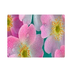 Pink Neon Flowers, Flower Premium Plush Fleece Blanket (mini) by nateshop