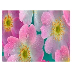 Pink Neon Flowers, Flower Premium Plush Fleece Blanket (extra Small) by nateshop