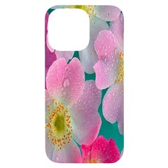 Pink Neon Flowers, Flower Iphone 14 Pro Max Black Uv Print Case by nateshop