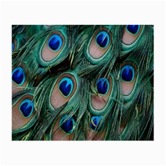 Peacock-feathers,blue2 Small Glasses Cloth by nateshop