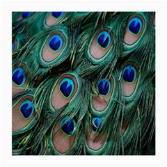 Peacock-feathers,blue2 Medium Glasses Cloth (2 Sides) by nateshop