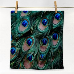 Peacock-feathers,blue2 Face Towel by nateshop