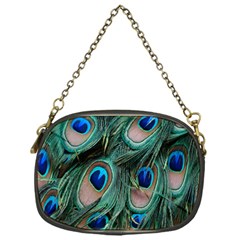 Peacock-feathers,blue2 Chain Purse (one Side) by nateshop